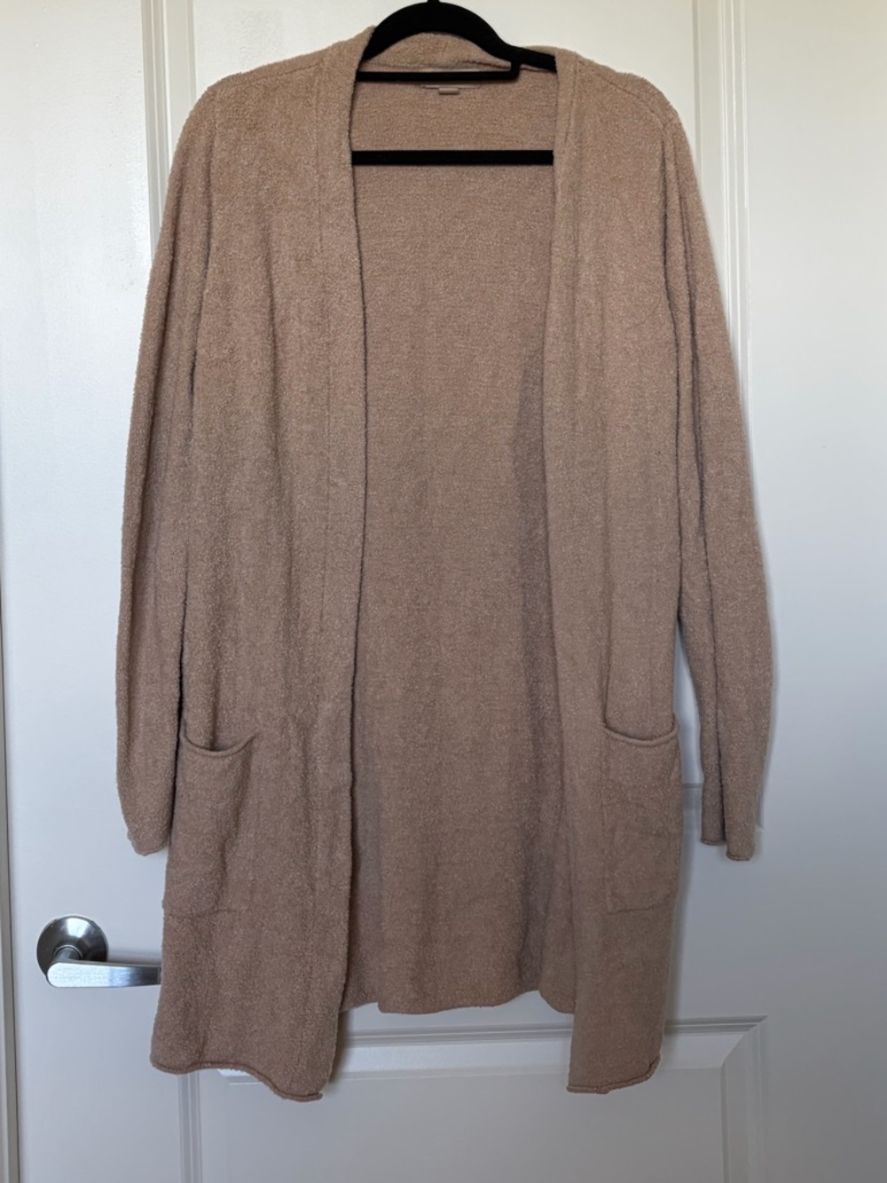 Barefoot Dreams: Cozy Open-Front Women's Cardigan Sweater - Beige